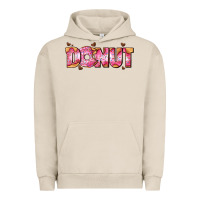 Pigment French Oak donut with donut and hearts Urban Hoodie - AdoDesignShop