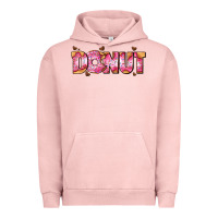 Pigment Salmon donut with donut and hearts Urban Hoodie - AdoDesignShop