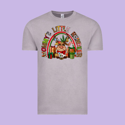 Mommys Little Reindeer Christmas Vintage Tee Designed By Cowgirlartshop