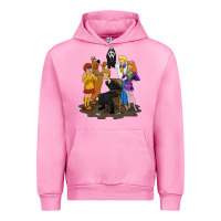Fuchsia Pink surprise!  scooby dog with friends funny halloween Urban Hoodie - longCreatives