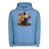 Pigment Pebble Blue surprise!  scooby dog with friends funny halloween Urban Hoodie - longCreatives