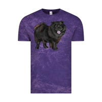 Cloud Purple black chow chow Vintage Tee - RanaPortraitStore