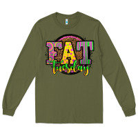 Army Green mardi gras fat tuesday Long Sleeve Tee - OliviaCreatesArt