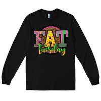 Black mardi gras fat tuesday Long Sleeve Tee - OliviaCreatesArt