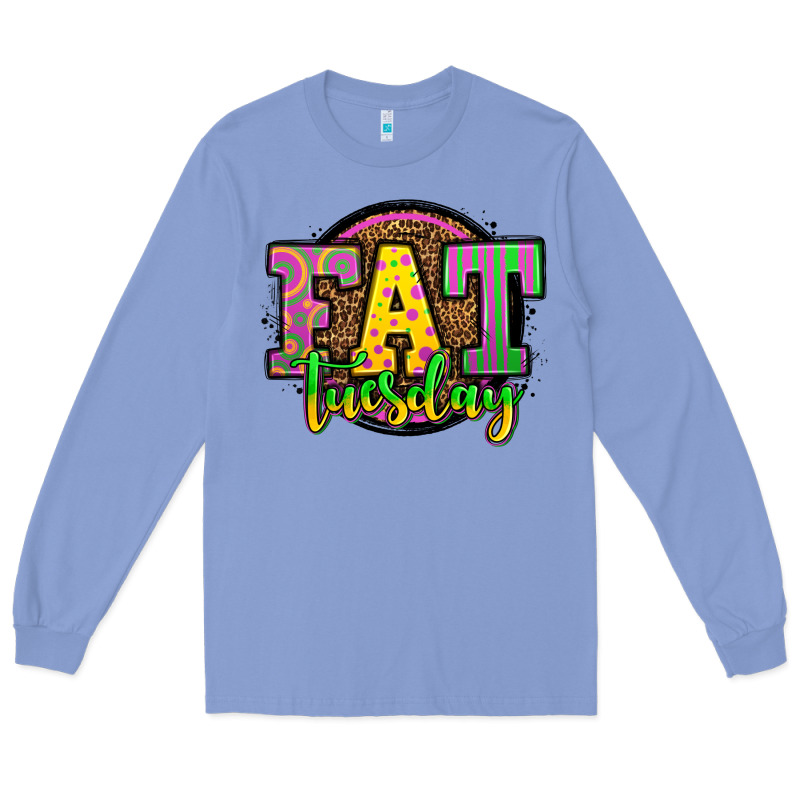 Mardi Gras Fat Tuesday Long Sleeve Tee by OliviaCreatesArt | Teevron
