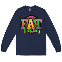 Navy mardi gras fat tuesday Long Sleeve Tee - OliviaCreatesArt