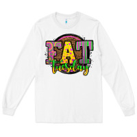 White mardi gras fat tuesday Long Sleeve Tee - OliviaCreatesArt