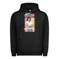Pigment Black Matt Dillon - Retro Aesthetic Design Urban Hoodie - longCreatives
