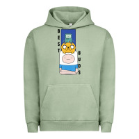 Pigment Oil Green Cn Adventure Time Finn Jake Bmo Best Buds Urban Hoodie - longCreatives