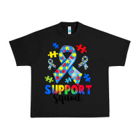Black support squad autism Urban Heavy Tee - CowGirlArtShop