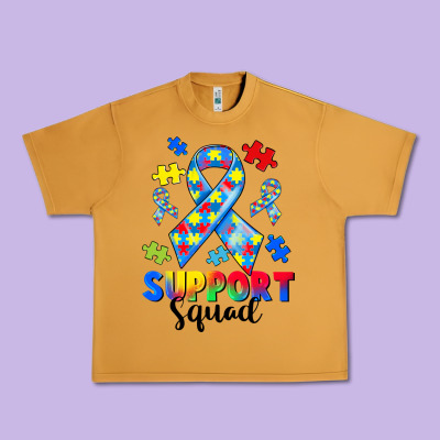 Support Squad Autism Urban Heavy Tee Designed By Cowgirlartshop