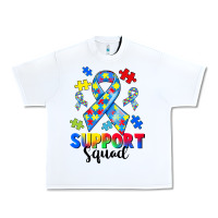 White support squad autism Urban Heavy Tee - CowGirlArtShop