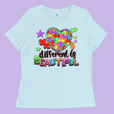 Different Is Beautiful Ladies Tee Designed By Nancycooperartshop