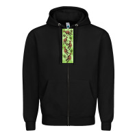Black dinosaur parasaurolophus pen wrap Zipper Hoodie - Artiststas