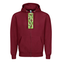 Burgundy dinosaur parasaurolophus pen wrap Zipper Hoodie - Artiststas