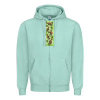 Seafoam dinosaur parasaurolophus pen wrap Zipper Hoodie - Artiststas