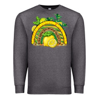 Charcoal Heather lemon  rainbow Premium Sweatshirt - BarkalooDesign