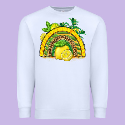 Lemon  Rainbow Premium Sweatshirt Designed By Barkaloodesign
