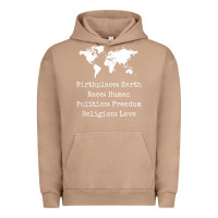 Pigment Burro birthplace earth race human politics freedom religion love t shirt Urban Hoodie - longCreatives