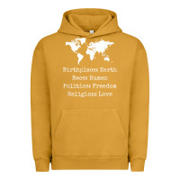 Pigment Peanut Butter birthplace earth race human politics freedom religion love t shirt Urban Hoodie - longCreatives