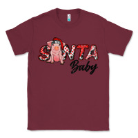 Burgundy Christmas Santa Baby Classic Tee - RanaPortraitStore