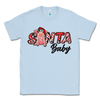 Dusty Blue Christmas Santa Baby Classic Tee - RanaPortraitStore