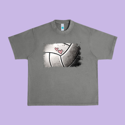 Volleyball Brushstroke Urban Heavy Tee Designed By Ranaportraitstore