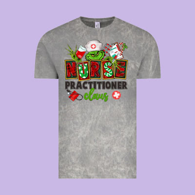 Nurse Practitioner Claus Vintage Tee Designed By Cowgirlartshop