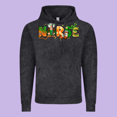 St. Patrick's Day Nurse With Gnome Vintage Hoodie Designed By Howdyjamesfarm
