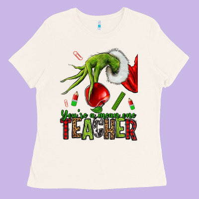 Christmas Character Ladies Tee Designed By Nancycooperartshop