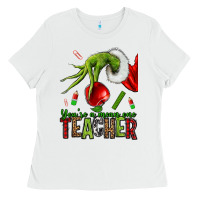 White Christmas Character Ladies Tee - NancyCooperArtShop