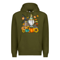 Army Green Happy Fall Premium Hoodie - CowhideDigitalArt