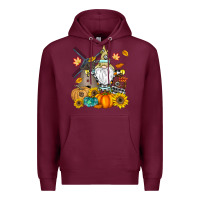 Burgundy Happy Fall Premium Hoodie - CowhideDigitalArt