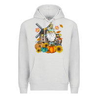 Dove Grey Happy Fall Premium Hoodie - CowhideDigitalArt
