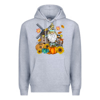 Heather Grey Happy Fall Premium Hoodie - CowhideDigitalArt