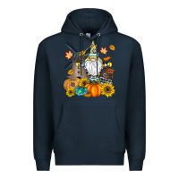 Navy Happy Fall Premium Hoodie - CowhideDigitalArt