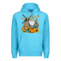 Ocean Blue Happy Fall Premium Hoodie - CowhideDigitalArt