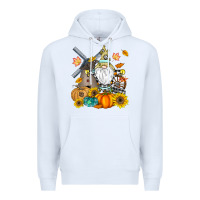 White Happy Fall Premium Hoodie - CowhideDigitalArt