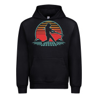Black Softball Retro Vintage 80s Style Player Gift Urban Hoodie - longCreatives