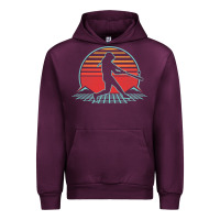 Mauve Wine Softball Retro Vintage 80s Style Player Gift Urban Hoodie - longCreatives