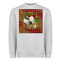 Heather Grey cute baby calf christmas Heavyweight Sweatshirt - LillyAllenDesigns