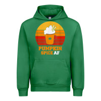 Emerald pumpkin spice af retro vintage background happy halloween Urban Hoodie - longCreatives