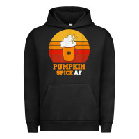Pigment Black pumpkin spice af retro vintage background happy halloween Urban Hoodie - longCreatives