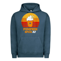 Pigment Midnight Navy pumpkin spice af retro vintage background happy halloween Urban Hoodie - longCreatives