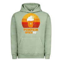 Pigment Oil Green pumpkin spice af retro vintage background happy halloween Urban Hoodie - longCreatives