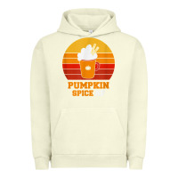 Pigment Pistachio pumpkin spice af retro vintage background happy halloween Urban Hoodie - longCreatives