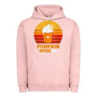 Pigment Salmon pumpkin spice af retro vintage background happy halloween Urban Hoodie - longCreatives