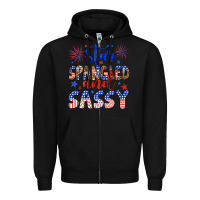 Black star spangled and sassy Zipper Hoodie - Artiststas