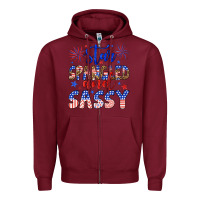 Star Spangled And Sassy Zipper Hoodie | Teevron