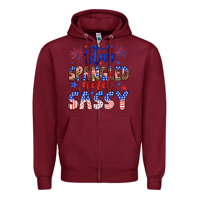 Star Spangled And Sassy Zipper Hoodie by Artiststas | Teevron